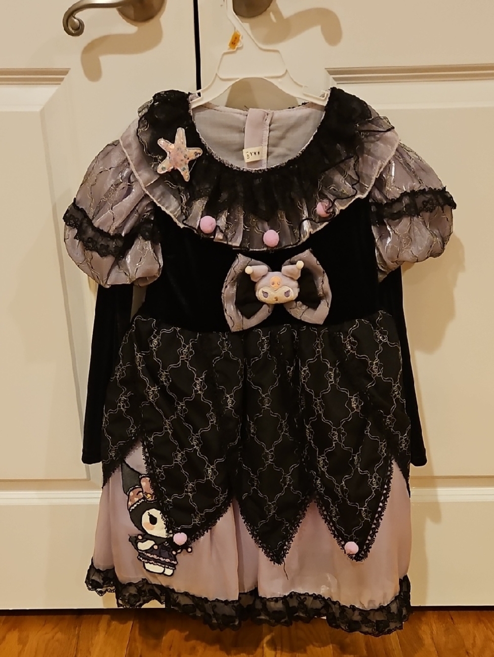 Kuromi Black & Lavender Kids Costume Dress 8